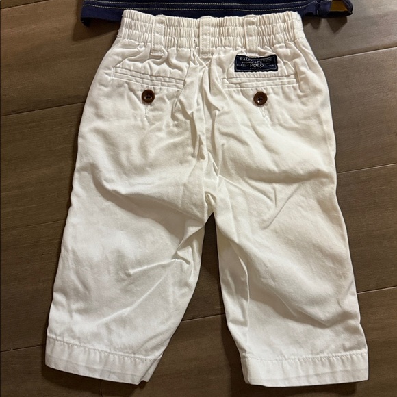 Polo Ralph Lauren Rugby Shirt & White Chinos SZ 12 months - Picture 6 of 9
